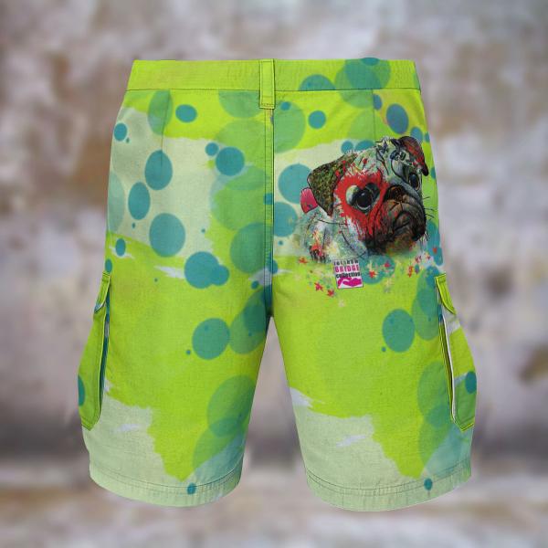 Cargohose mit Rex2 - Hose, lang oder kurz, bunt, 100% Polyester, Grösse S-5XL, fester Stoff, Normale Passform, Mischling, Mix, Mops